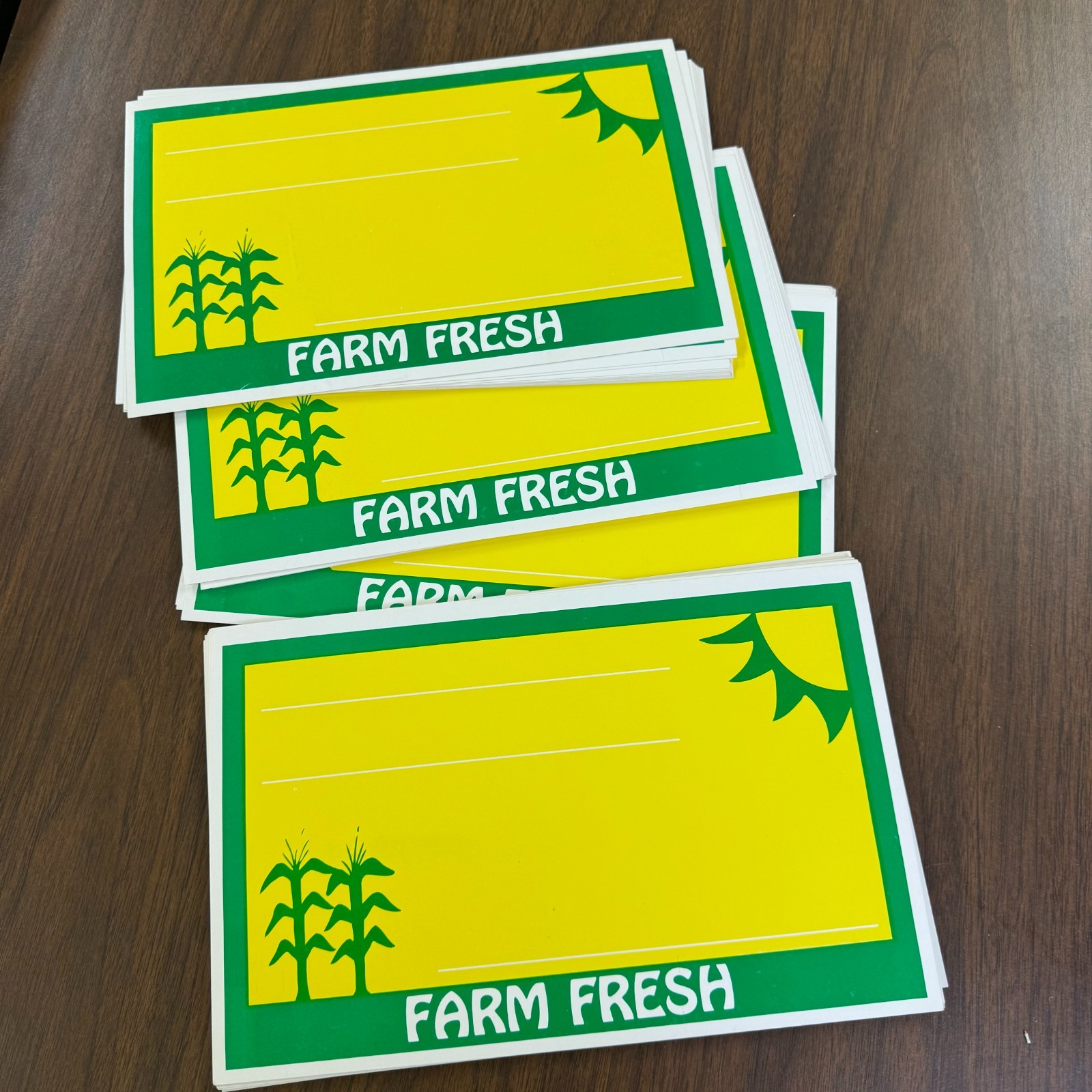 Farm Fresh Price Signs for Grocery Stores -11&Prime;w x 7&Prime;H- 60 pieces