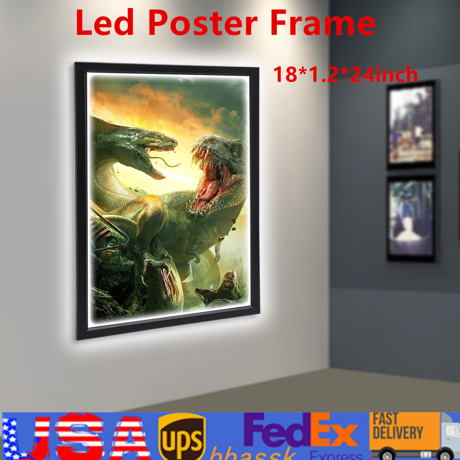 LED Light Box Restaurant Supermarket Movie Poster Display Frame Menu Sign Board