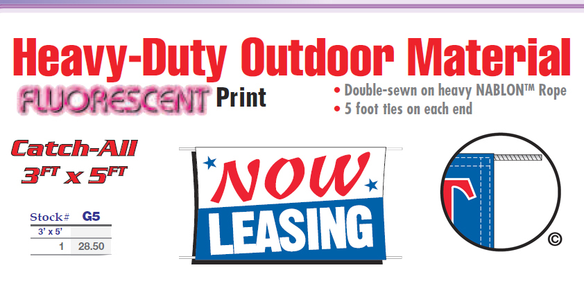 NOW LEASING Banner Sign apartment rental 1 month free rent open house lease
