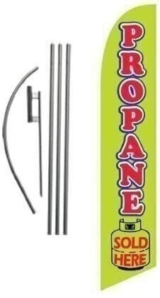 Propane Sale Advertising Feather Banner Swooper Flag Sign with Flag Pole Kit…