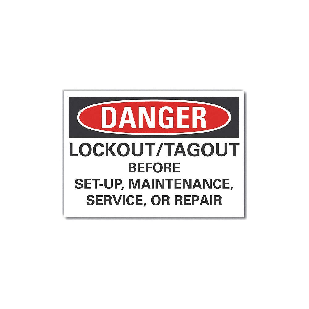 LYLE LCU4-0678-ED_10x7 Danger Sign,7 inx10 in,Non-PVC Polymer 455Y68