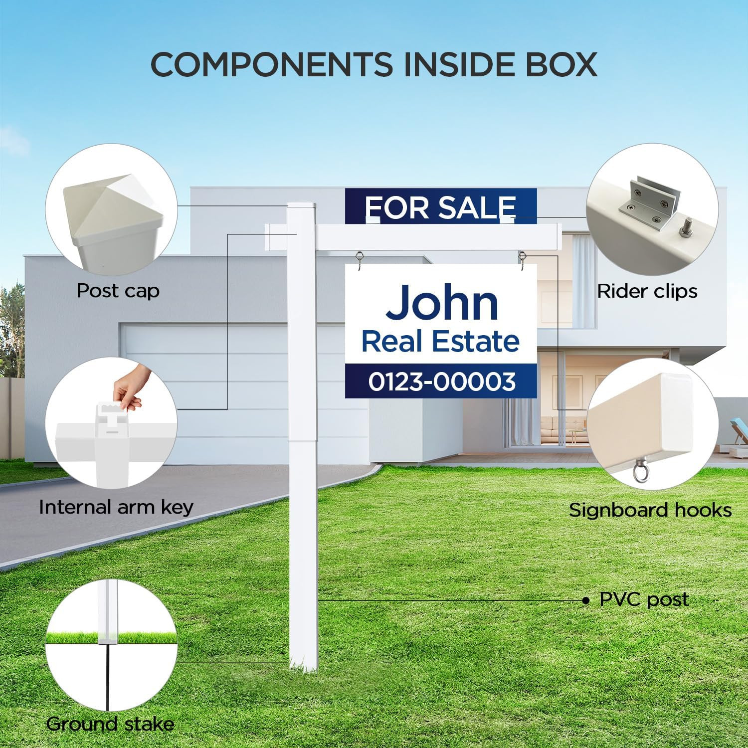 Real Estate Sign Posts Real Estate Signs Holder Realtor Sign Post 6Ft Tall Made