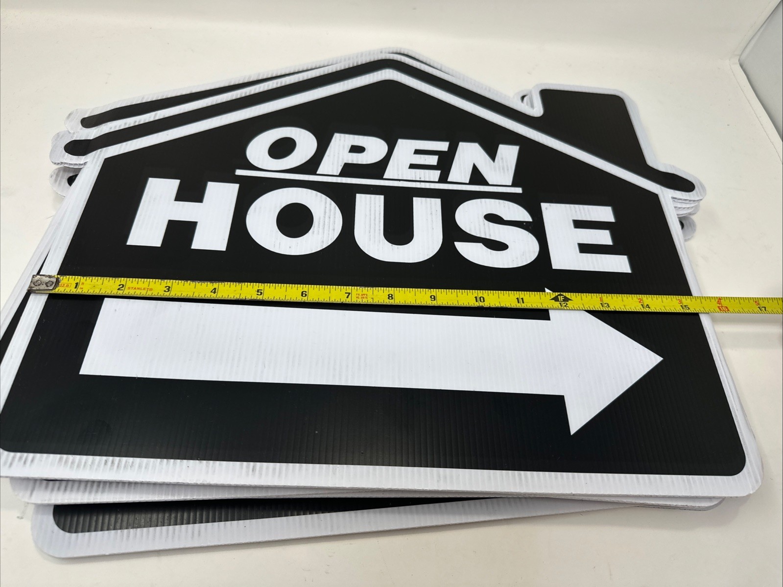 Lot Of 11 Open House Signs 15.5” X 14&Prime; Double Sided Real Estate Signs