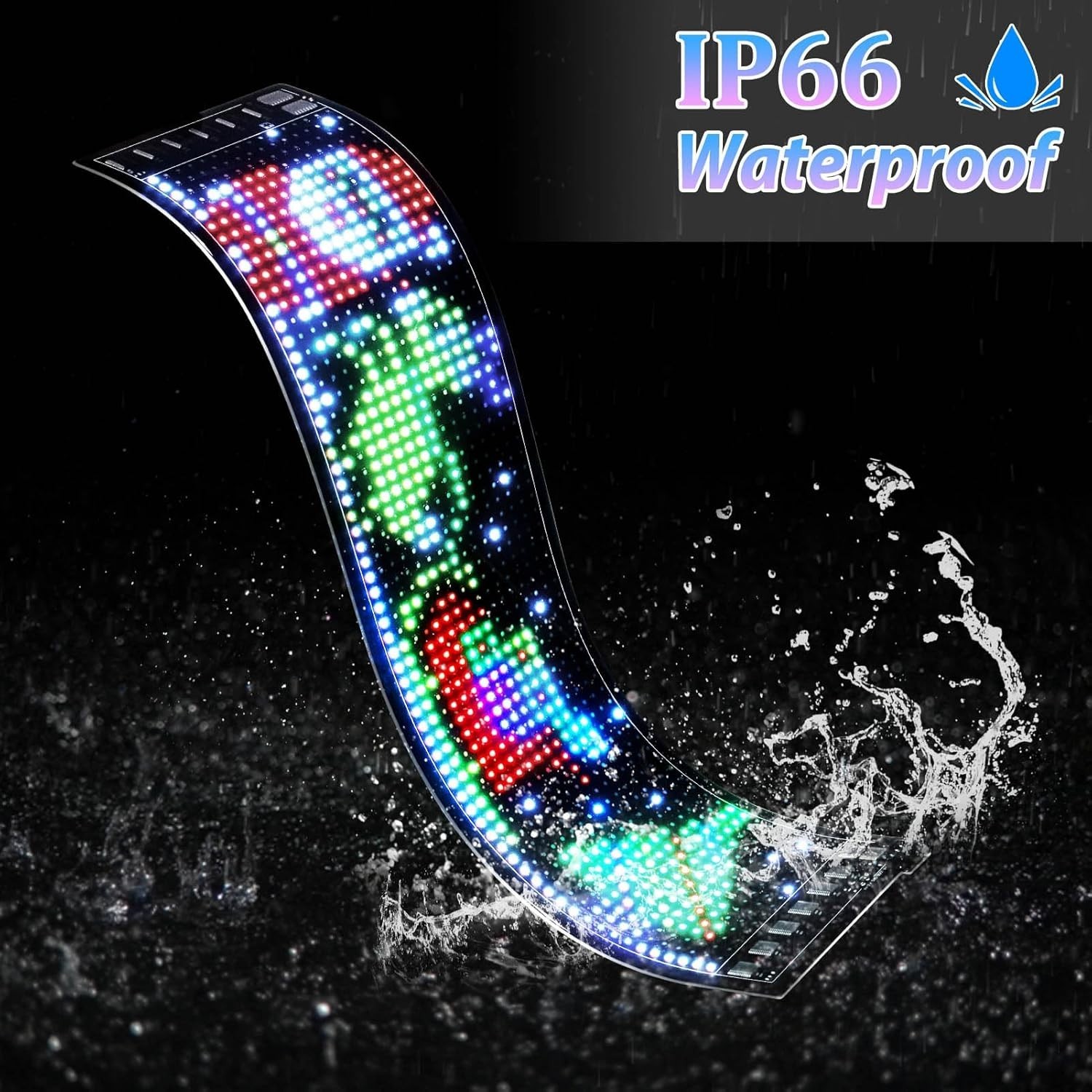 LED Sign for Car, Flexible Bright LED Signs with USB Bluetooth Smart APP Control