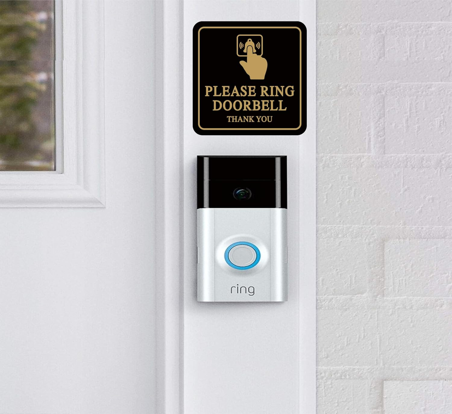 Please Ring Doorbell Sign – Premium Durable Frosted Acrylic Material, Super Stro