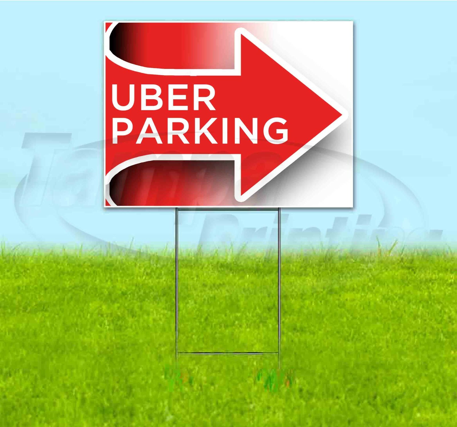PARKING ARROW RIGHT 18×24 Yard Sign WITH STAKE Corrugated Bandit USA BUSINESS