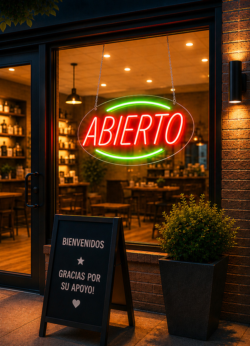 Abierto LED Neon Sign 28&Prime;L x 16&Prime;H #34022