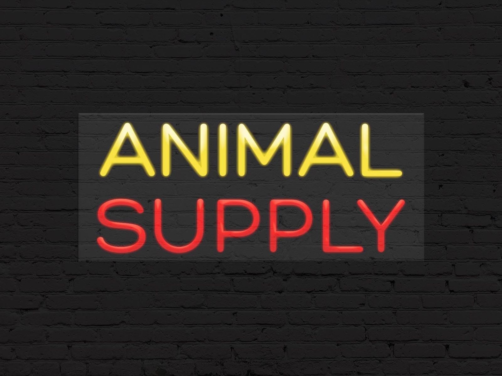 Animal Supply Neon Sign for Retail Displays | LED Flex Neon | 30&Prime;W x 12&Prime;H x 1&Prime;D