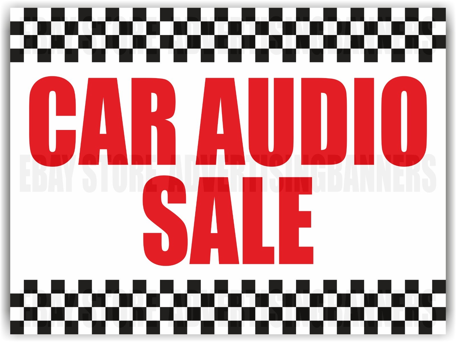 CAR AUDIO SALE Yard Sign with H-Stakes Stereo Speakers Service Auto Sound