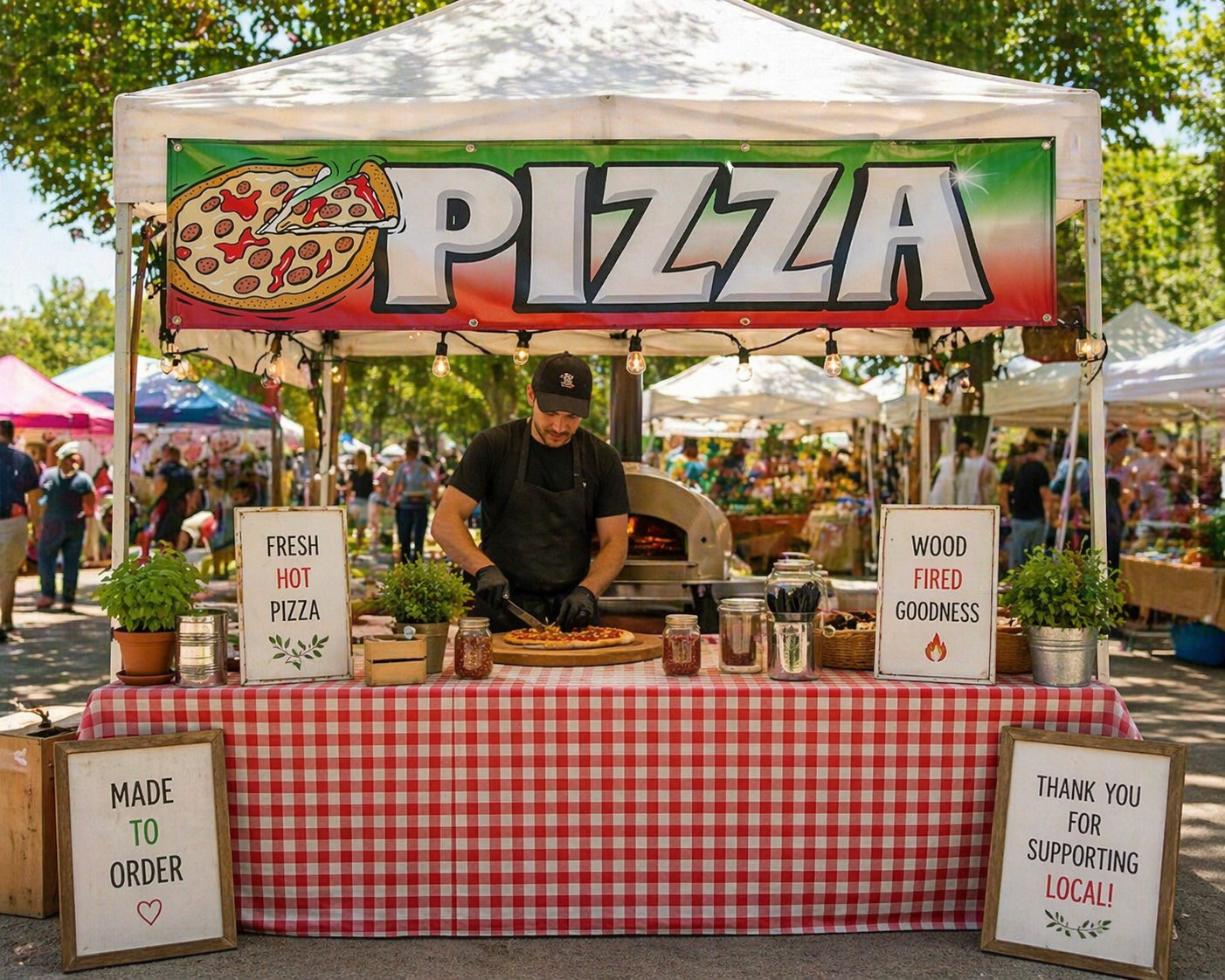 PIZZA Vinyl Banner Sign – Concession – Fair – 15oz Heavy Duty