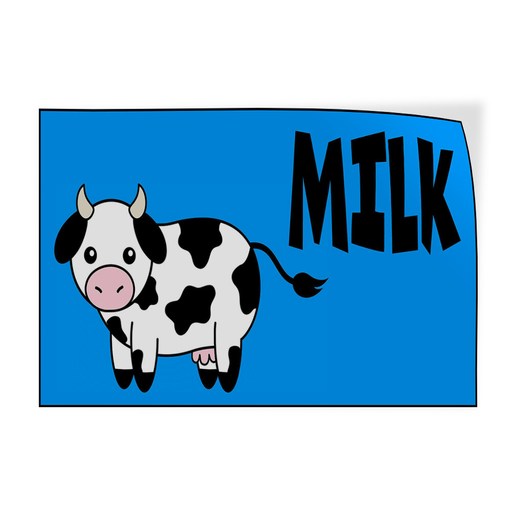 Decal Stickers Milk Food Fair Restaurant Cafe Market Vinyl Store Sign Label