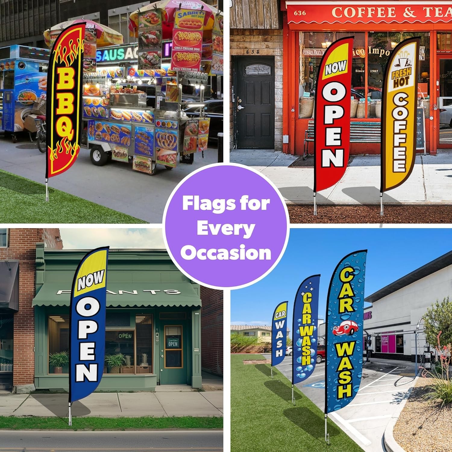 12ft Feather Flag Pole Kit – Business Advertising Banner