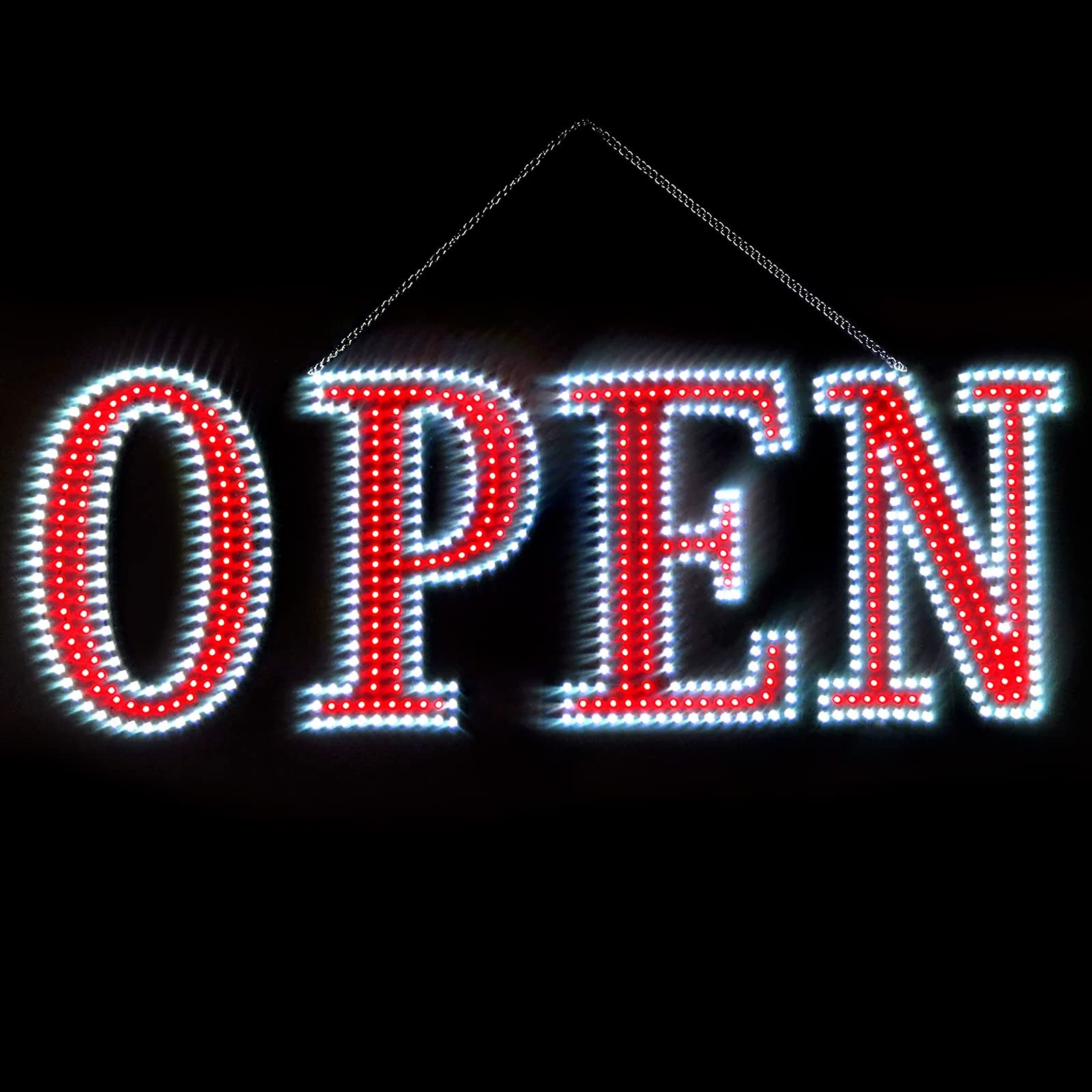 LED Open Sign 48&Prime;x17&Prime; Super Large Remote Control 10 Levels Brightness Adjustable