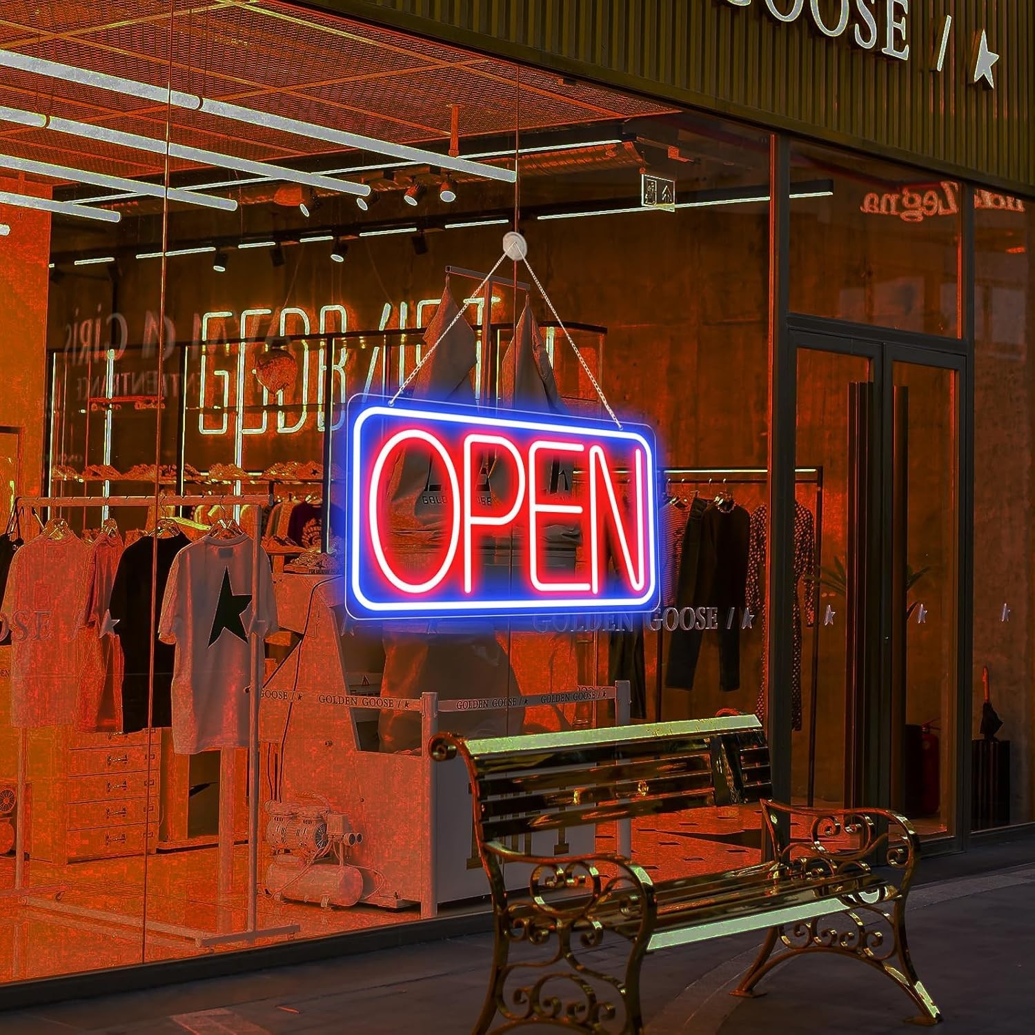 22&Prime; X 11&Prime; Led Neon Open Signs for Business Ultra Bright Plug In Electric Light