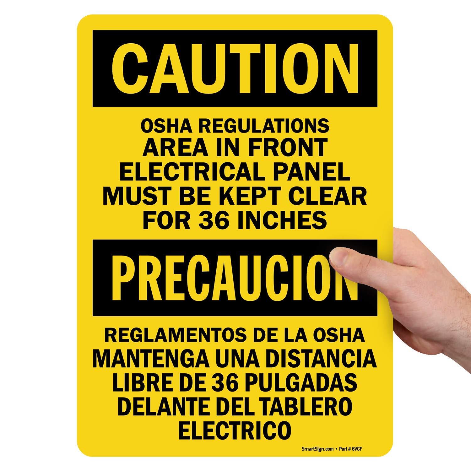 « Caution – Area In Front Of Electrical Panel Must Be Clear For 36 Inches » Bil…