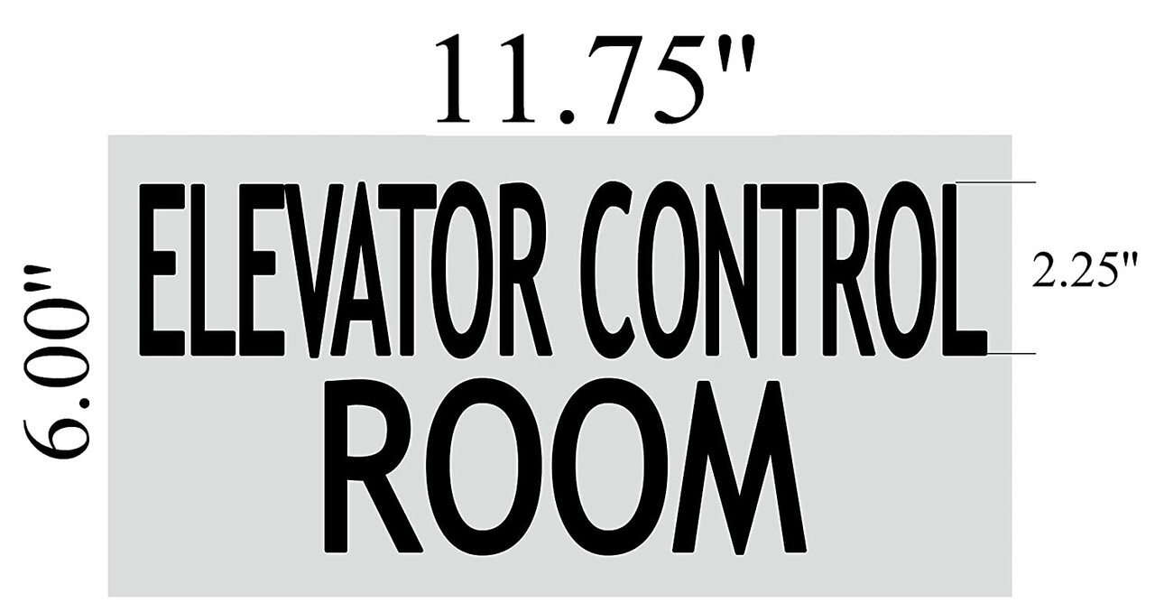 ELEVATOR CONTROL ROOM SIGN (BRUSHED ALUMINUM 6×11.75)–REF24-1027