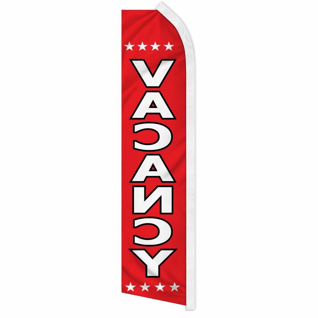 « VACANCY » advertising super flag swooper banner business sign vacant available