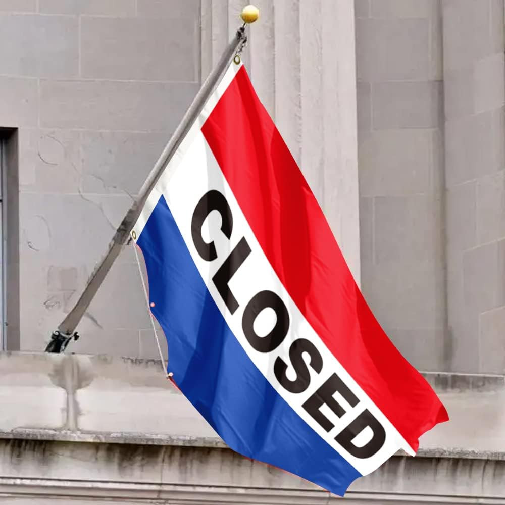 2X3Ft Closed Sign Flag Business Flag Vivid Color Outdoor Advertising Decoration