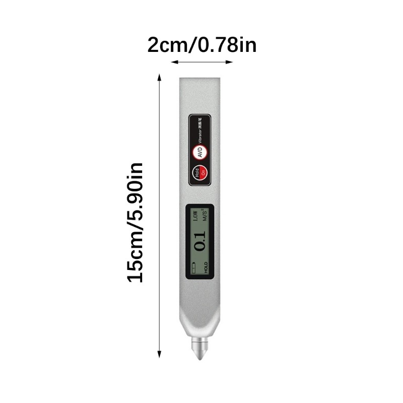 Lightweight Digital Vibration Detectors Pen Quick Data Readout Industrial Tool