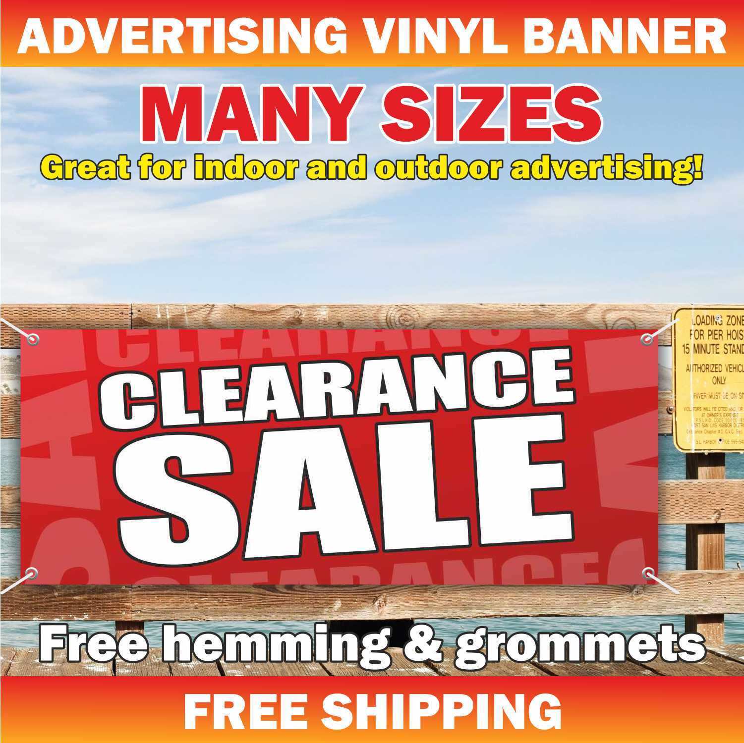 CLEARANCE SALE Advertising Banner Vinyl Mesh Sign discount retail 30 40 50 % off