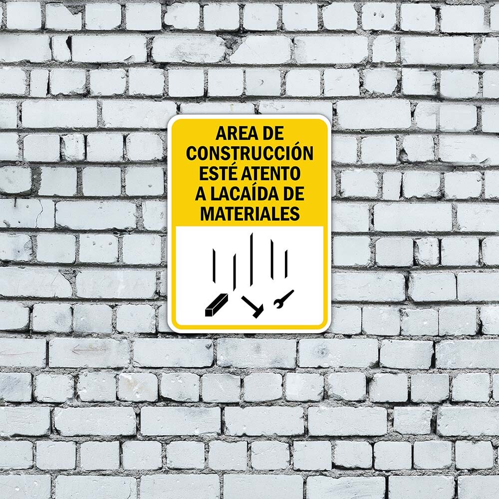Portrait Round Plus Area de Construcción Esté Atento a LaCaída De Materiales