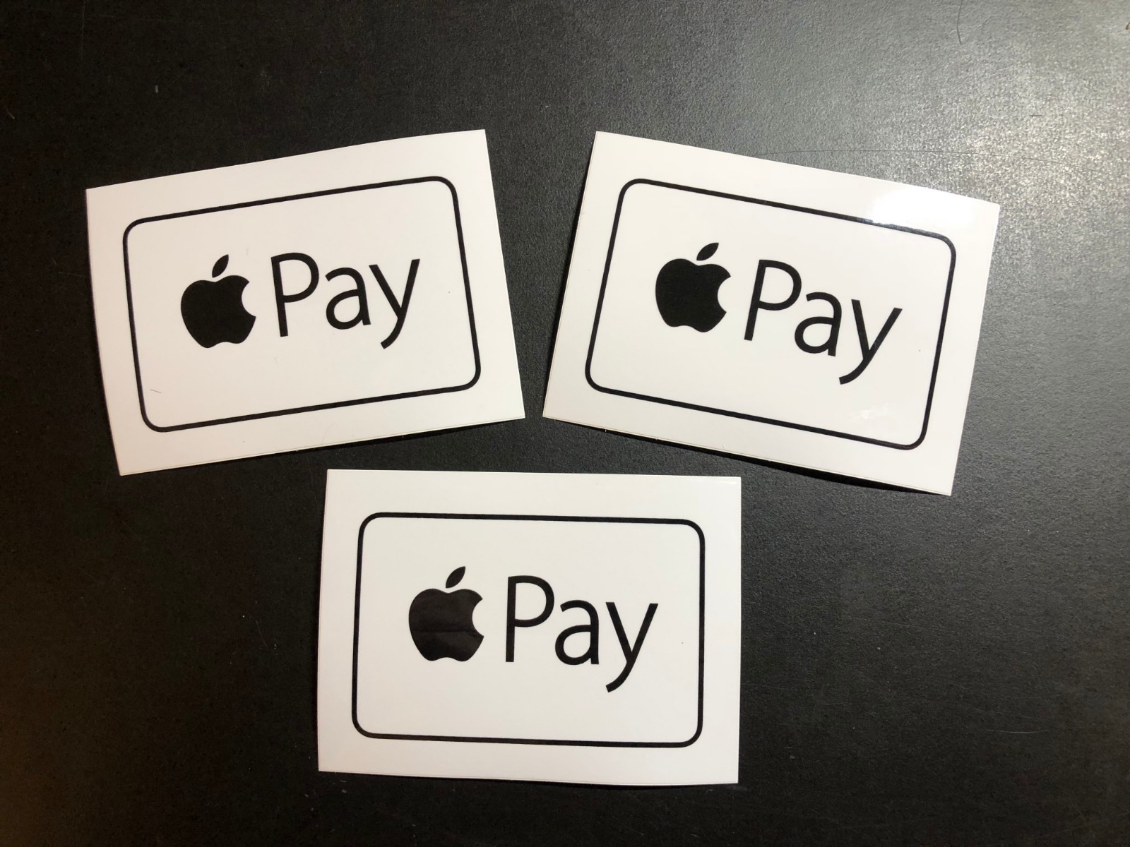 APPLE PAY Acceptance Decal – Retail Sticker (Set of 3 decals included)