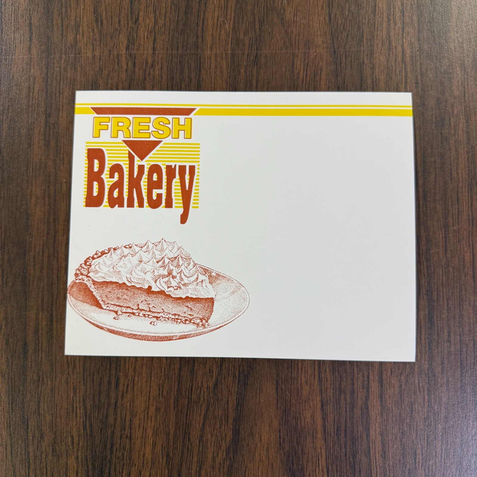 Bakery Price Signs -Shelf Card -Price Cards 7&Prime;W x5.5&Prime;H-100pcs