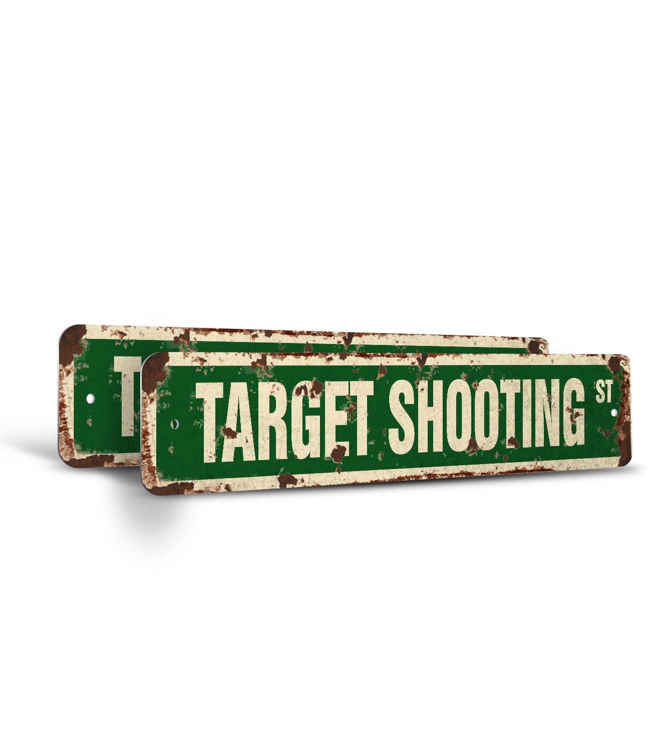 TARGET SHOOTING Vintage Style Street Sign Metal Plastic arrows guns rifles range