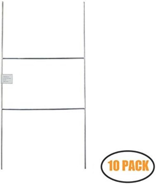 Heavy Duty 10 Count H Wire Stakes 20×10 – Perfect for Real Estate and Events