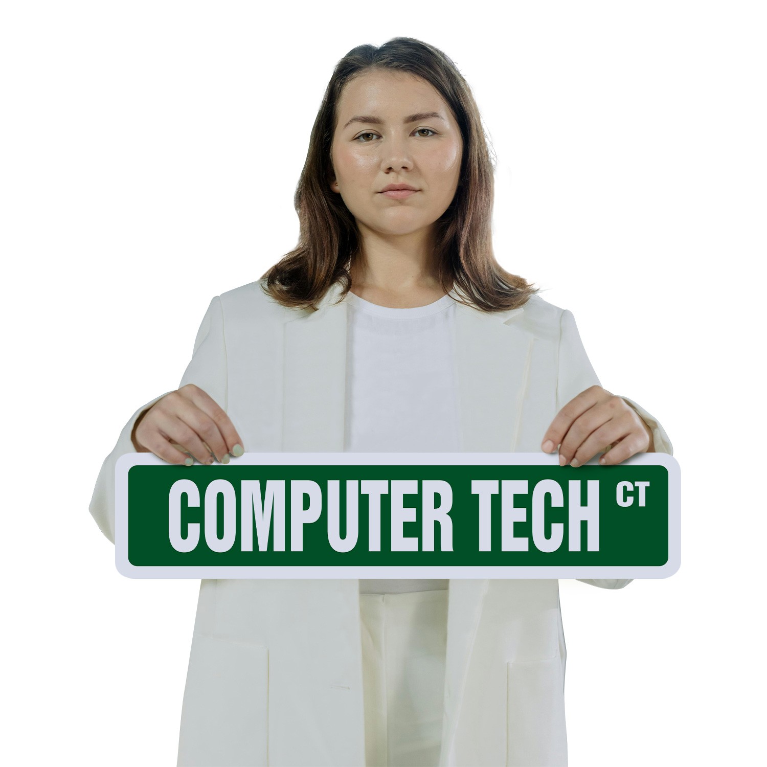 COMPUTER TECH Street Sign (2 Pack) Metal Road Sign geek repair fix apple pc