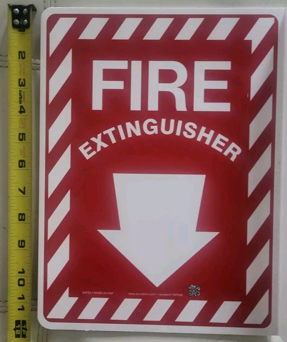 New Fire Extinguisher Sign Accuform # PSP406