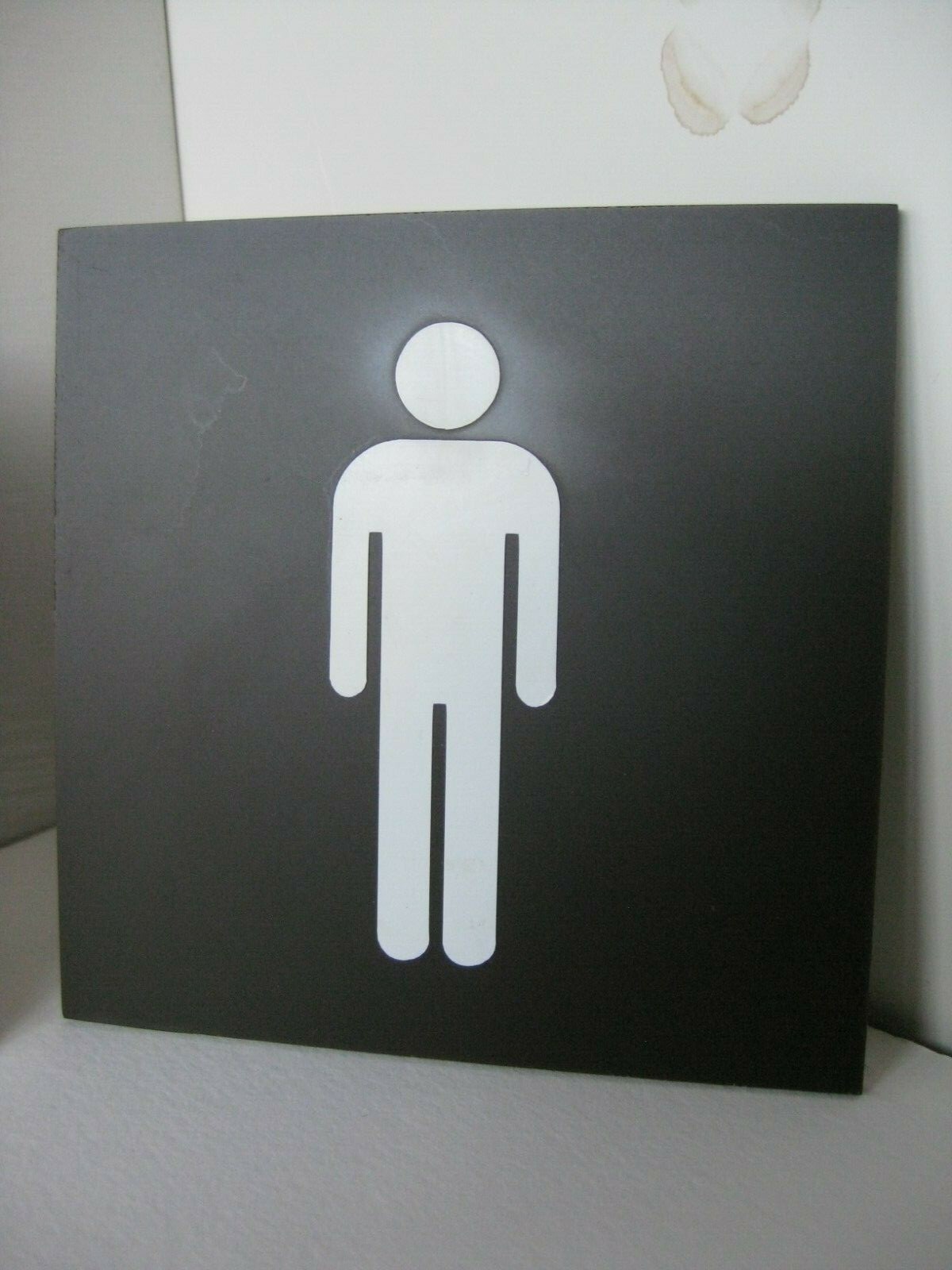 Men&rsquo;s Women&rsquo;s Toilet Rest Room Signage Brown White Universal Symbols 4&Prime; Acrylic