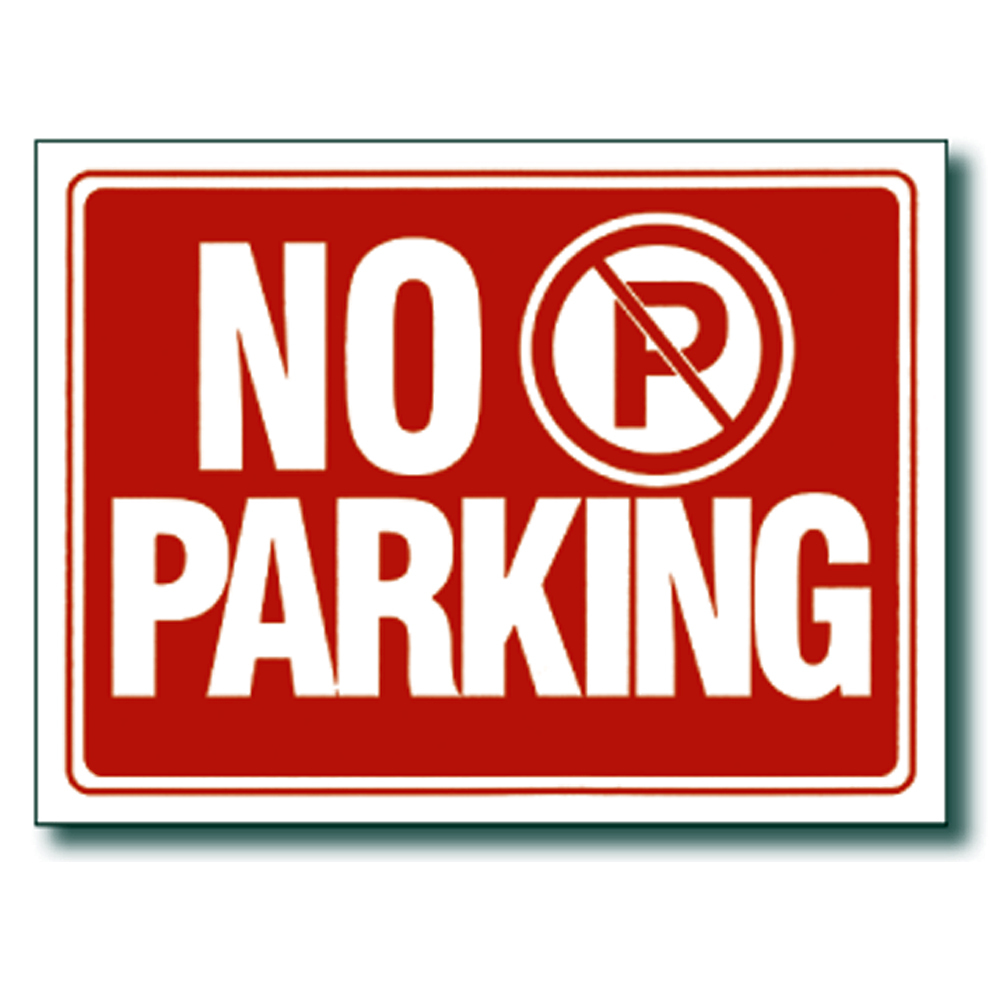 5 Pcs 9 x 12 Inch Red & White Flexible Plastic  » No Parking  » Sign