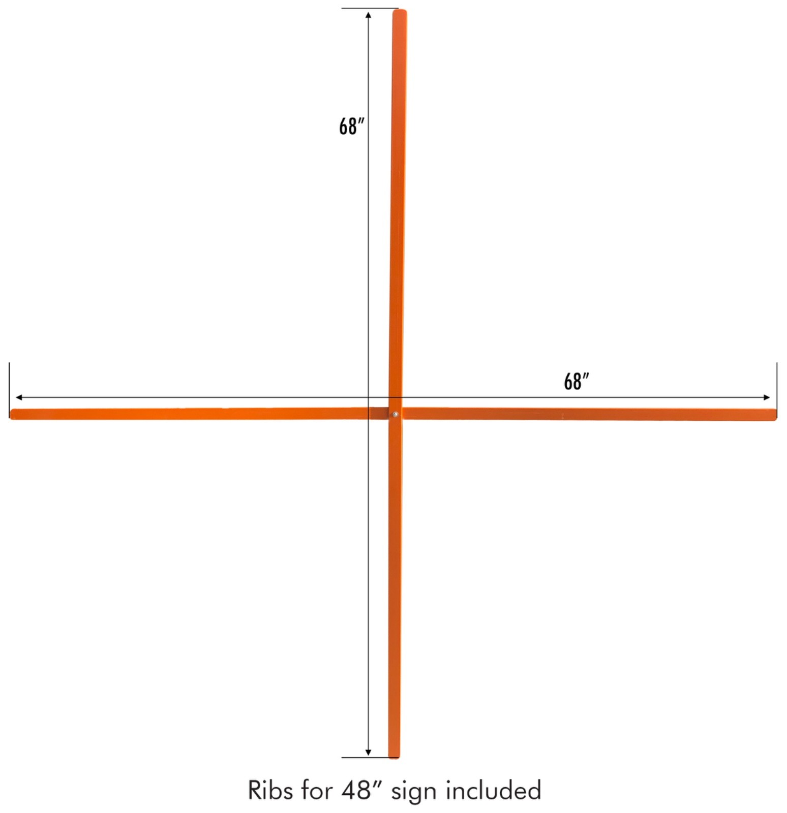 OrangeGear® 48&Prime; x 48&Prime; Custom Mesh Traffic Sign & Cross Ribs