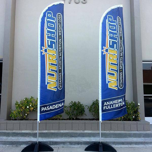 15&prime; Full Color Custom Tall Swooper Advertising Flag Feather Banner Digital Print