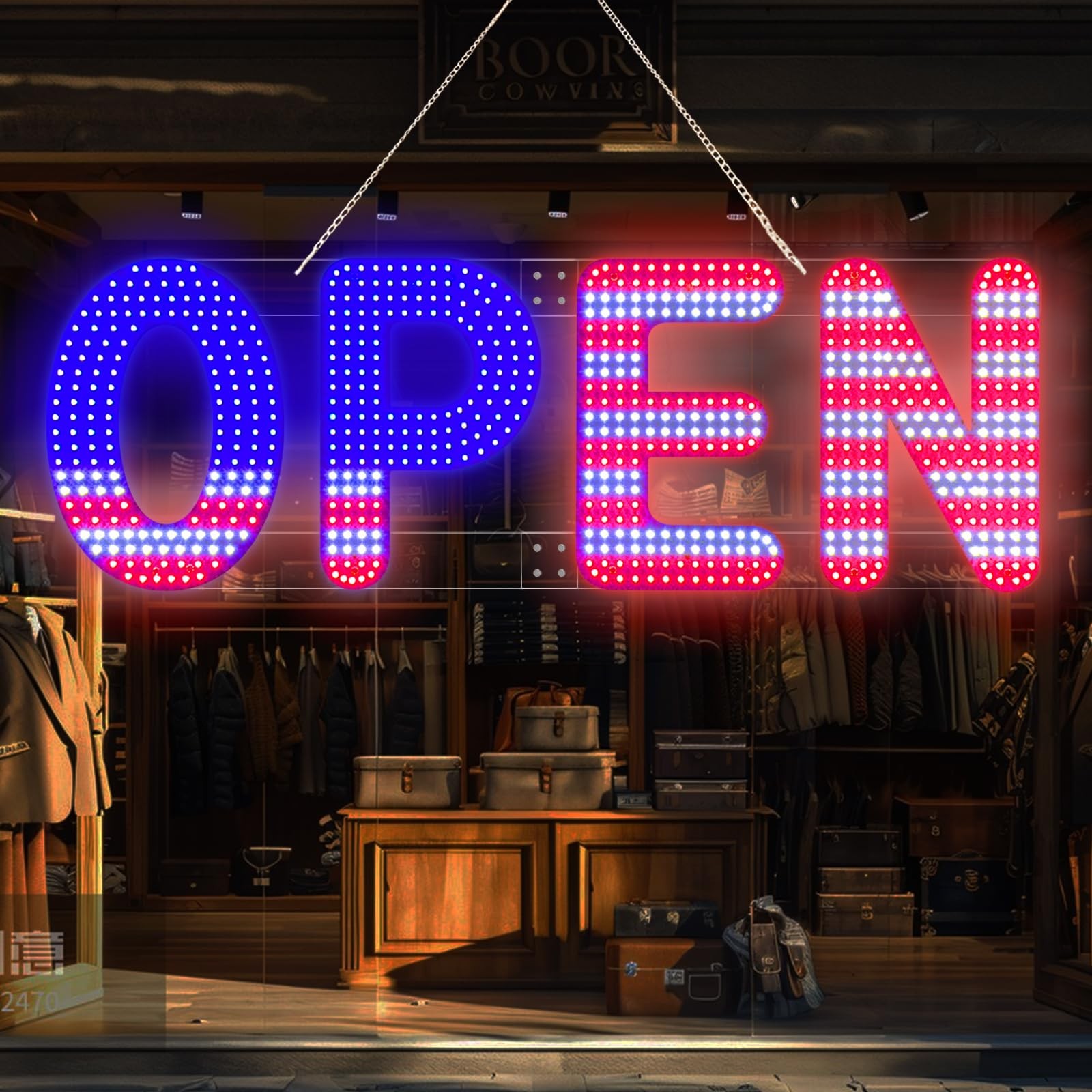Azmdep 30X10 Open Sign Large Led Open Sign For Business Ultra Bright And