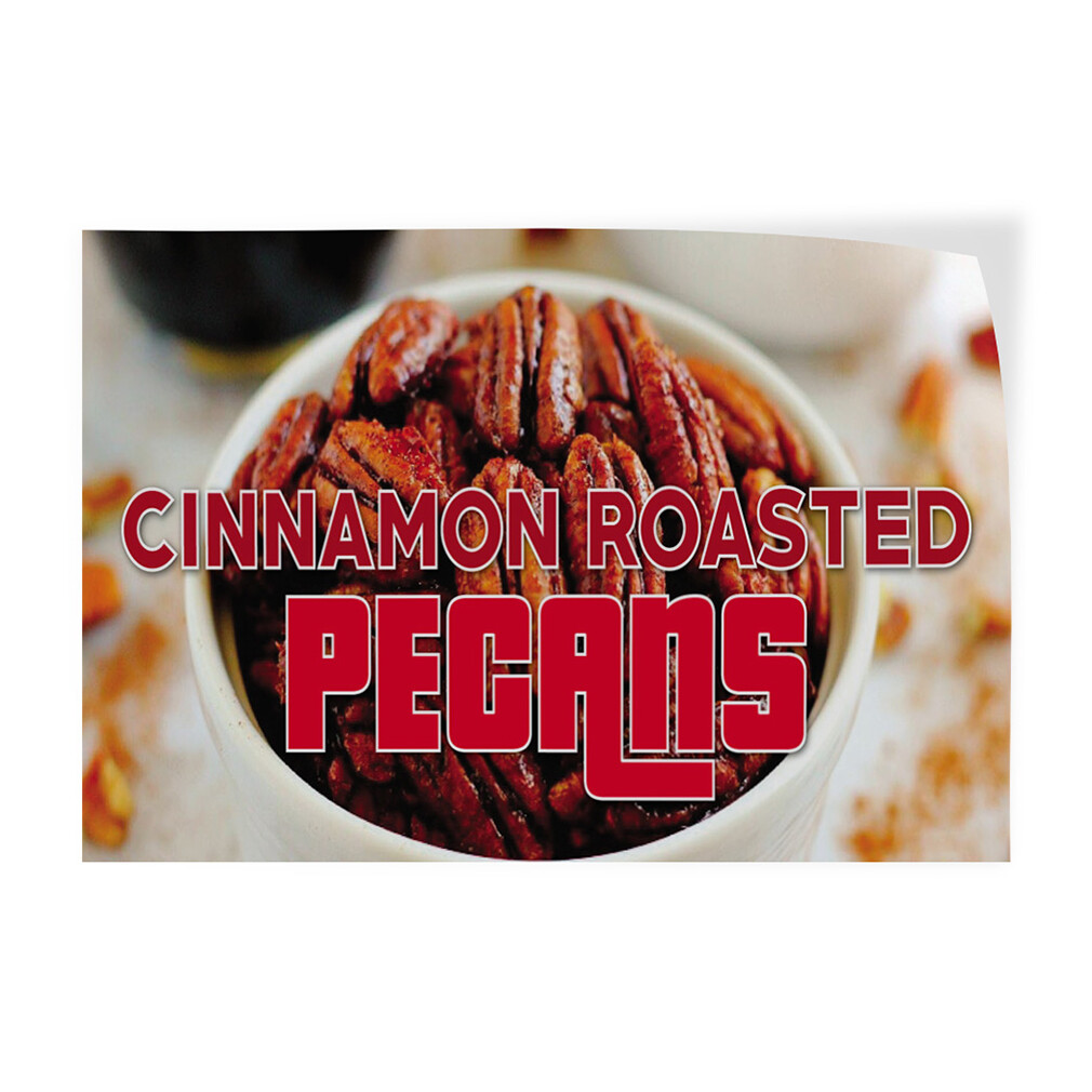 Decal Stickers Cinnamon Roasted Pecans Advertising Printing Store Sign Label