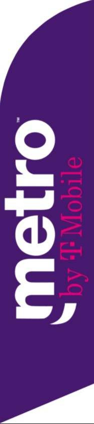 5 Pack-New Logo-Metro by T Mobile SWOOPER FLAG- Windless Flag only-Purple