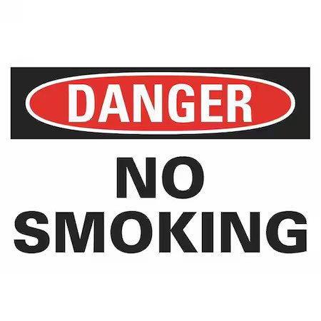 Lyle U1-1025-Ed_14X10 No Smoking Sign, 10&Prime; H, 14 In W, Non-Pvc Polymer,
