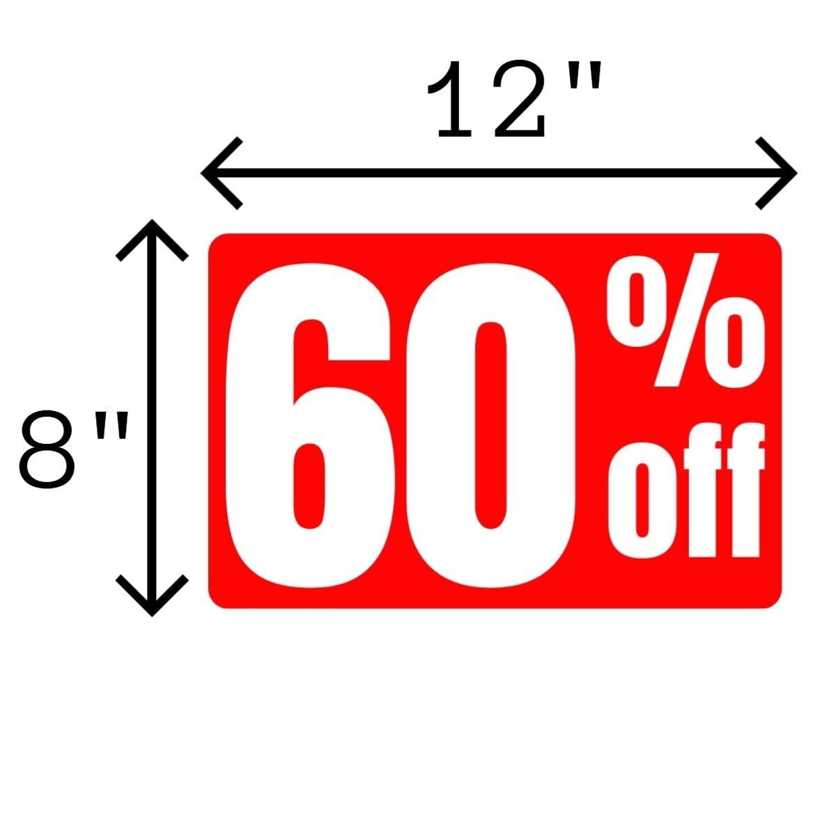 60% Off Business Retail Counter Informational Sign | Plastic | 12&Prime;w x 8&Prime;h