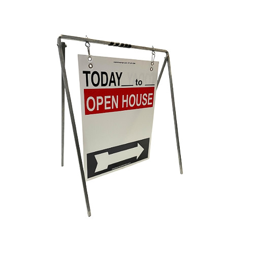 Real Estate Open House Sign Kit Metal A-Frame 5 Pak Today RedWhiteBlack Swinger