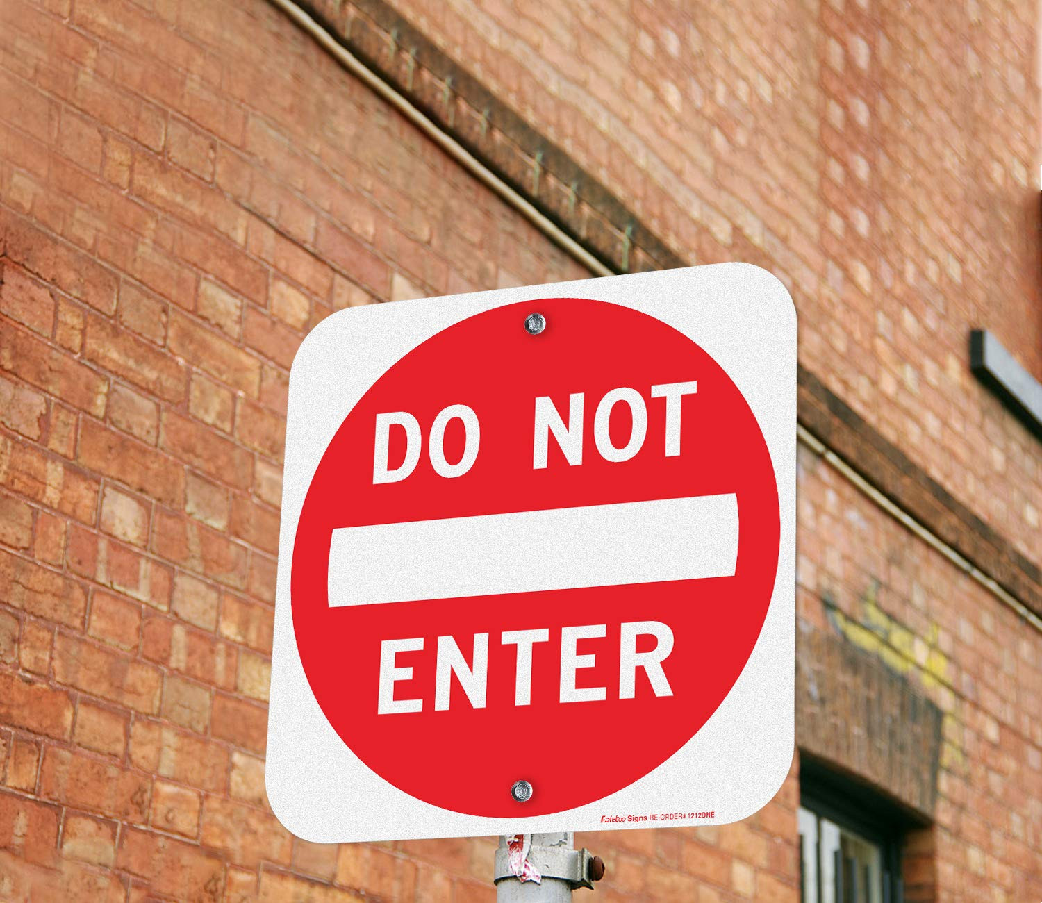 Do Not Enter Sign,12X12 Inch Square .040 Aluminum,Reflective Rust Free Metal Si
