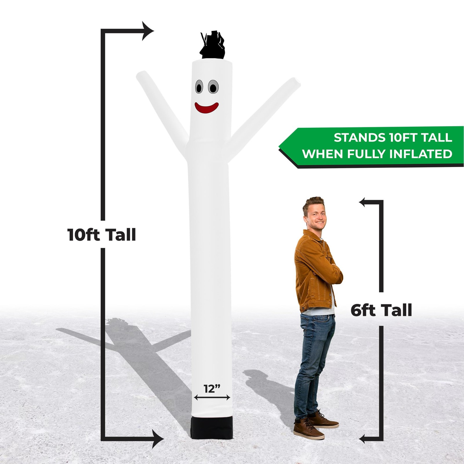Lookourway Air Dancers Inflatable Tube Man Attachment – 10 Feet Tall Wacky