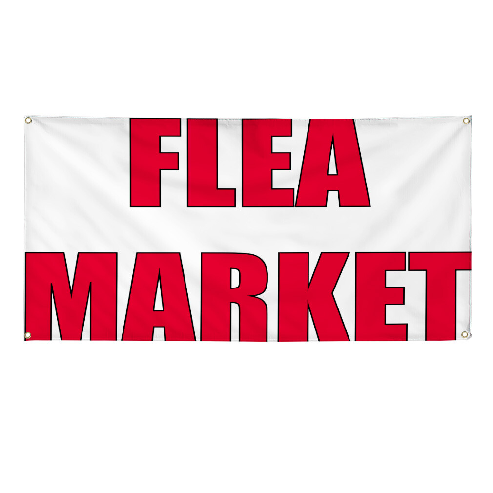 Vinyl Banner Multiple Sizes Flea Market Outdoor Advertising Printing J Business