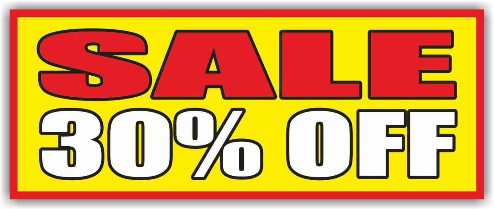 SALE 30% OFF Advertising Banner Vinyl Sign clearance holiday discount deal event