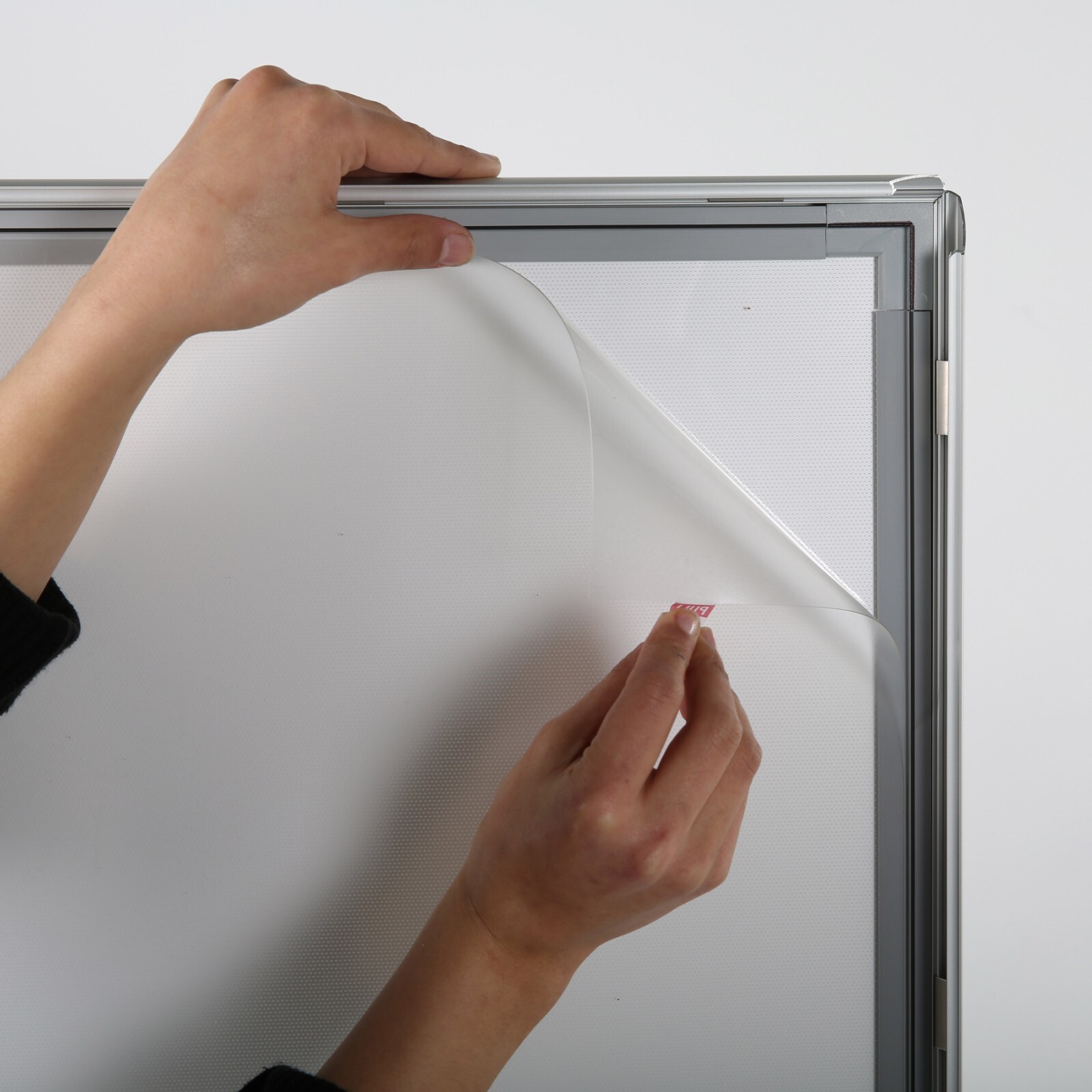 LEDbox LED Backlit Poster Frame, Silver, Aluminum, Photo, Picture, Sign Holder