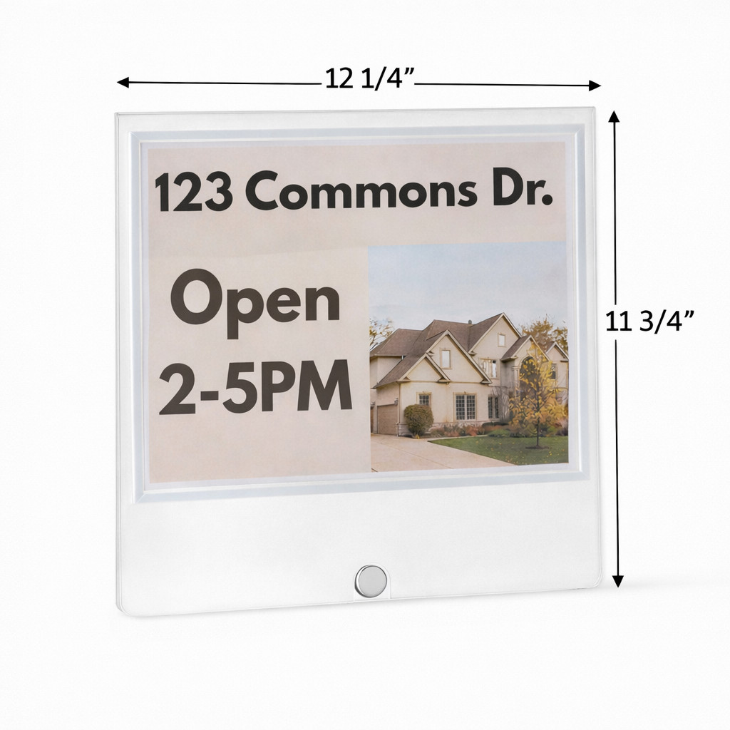 A-Frame Sidewalk Sign Rider Topper Magnetic Double-Sided Holds 8.5×11 Inserts
