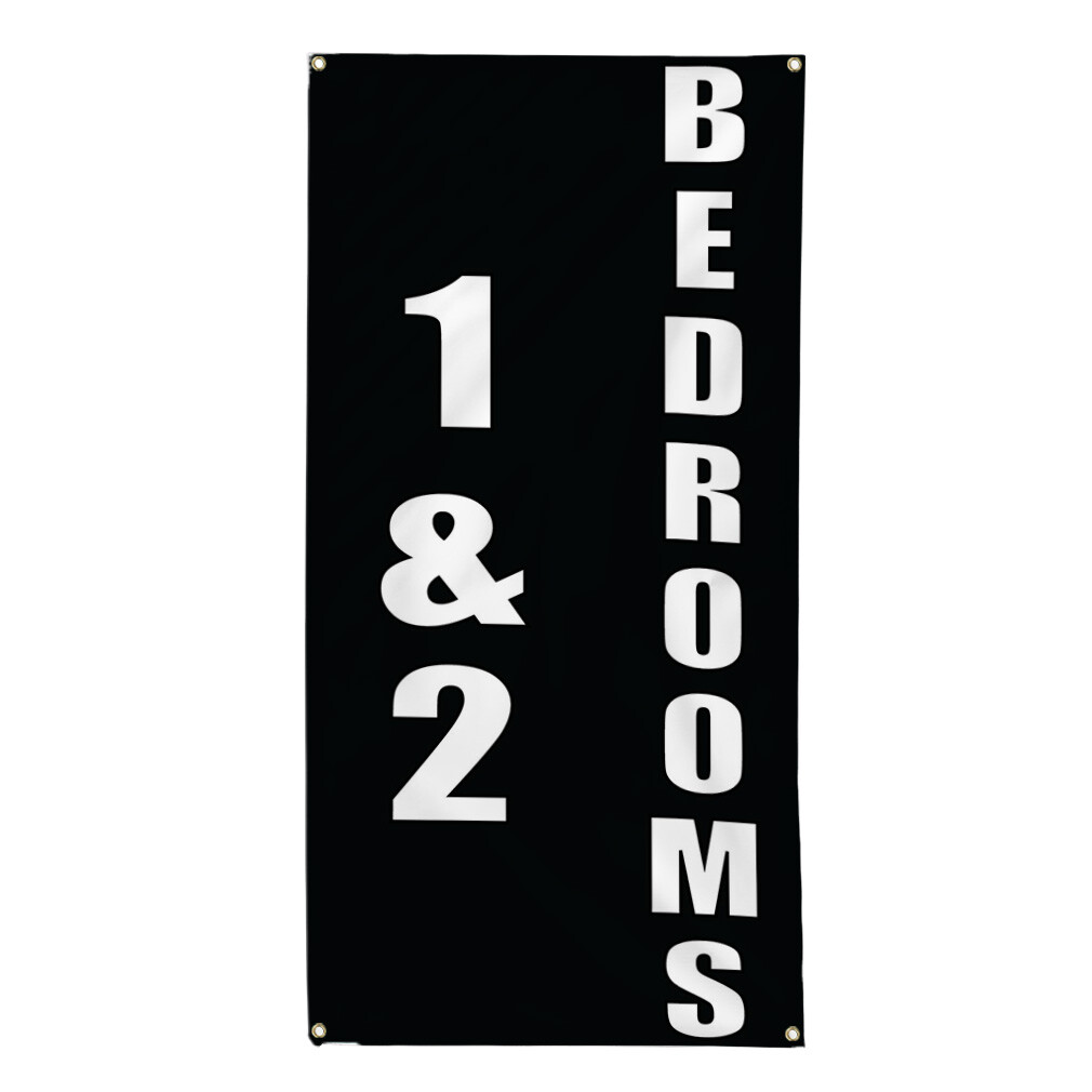 Vertical Vinyl Banner Multiple Sizes 1 & 2 Bedroom C Business Outdoor
