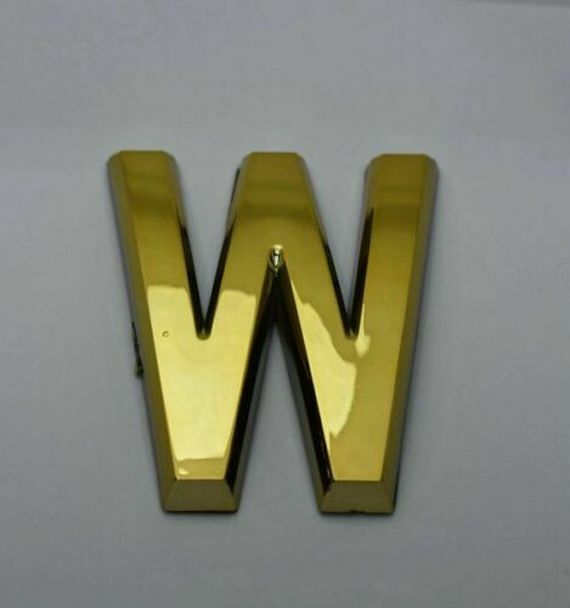 1 PCS – Apartment Number Sign/Mailbox Number Sign,Letter W(Gold,3D…-REF24-1027