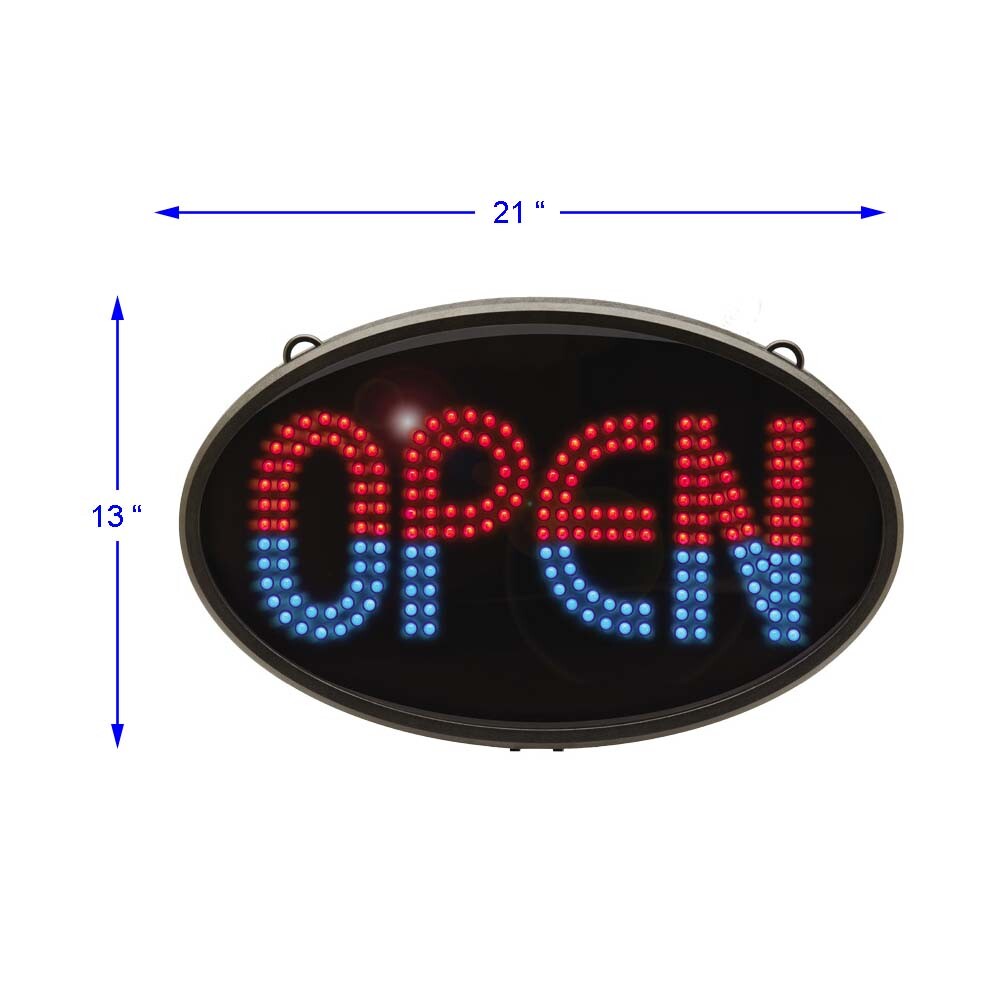 Green Light Innovations Classic LED OPEN Sign w/ Remote, 7 Functions (GLI1040)
